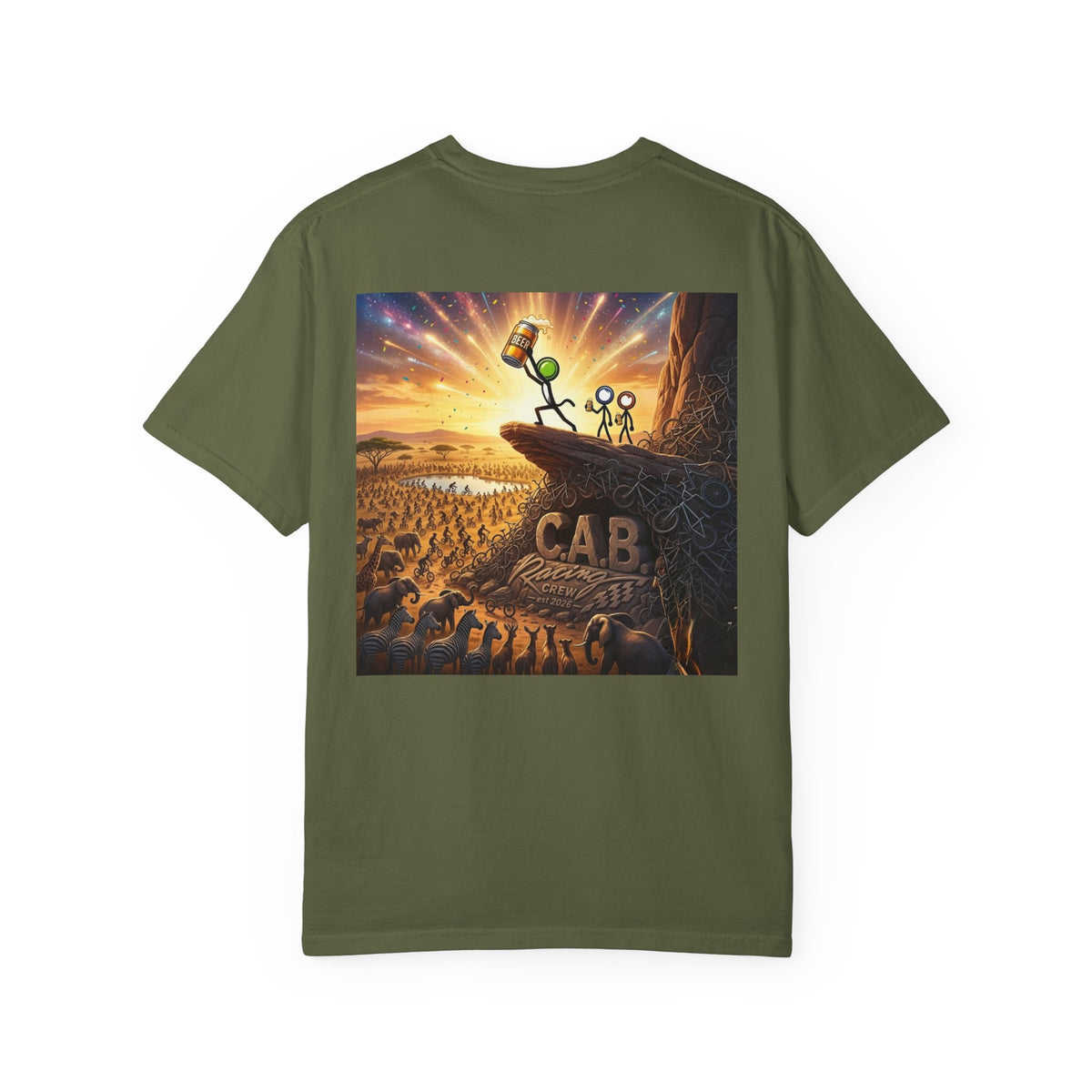 Racing Crew T-Shirt — "C.A.B. Racing Crew - Beer King" Graphic Tee