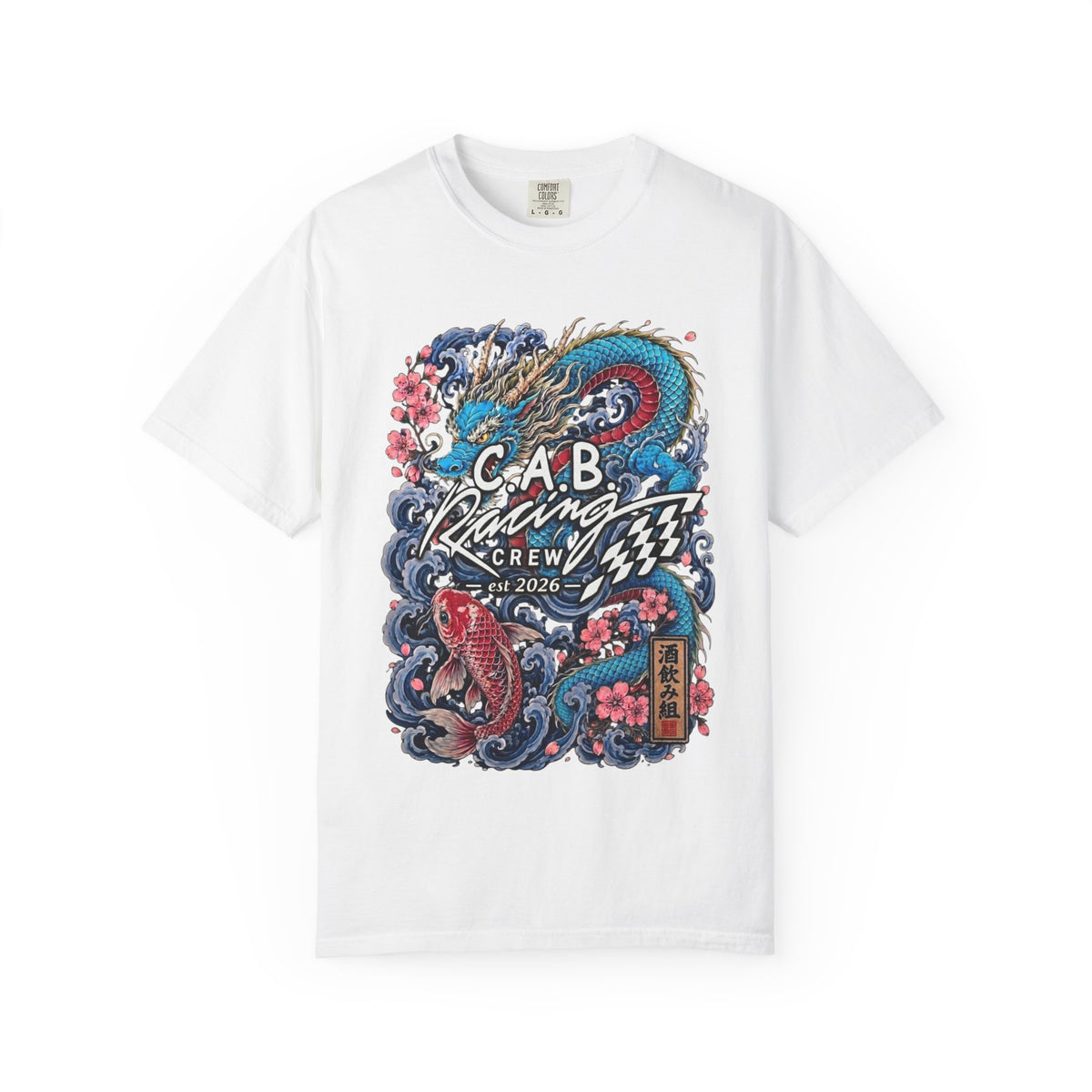 C.A.B. Racing Crew - "Blue Dragon & Koi" Graphic Tee