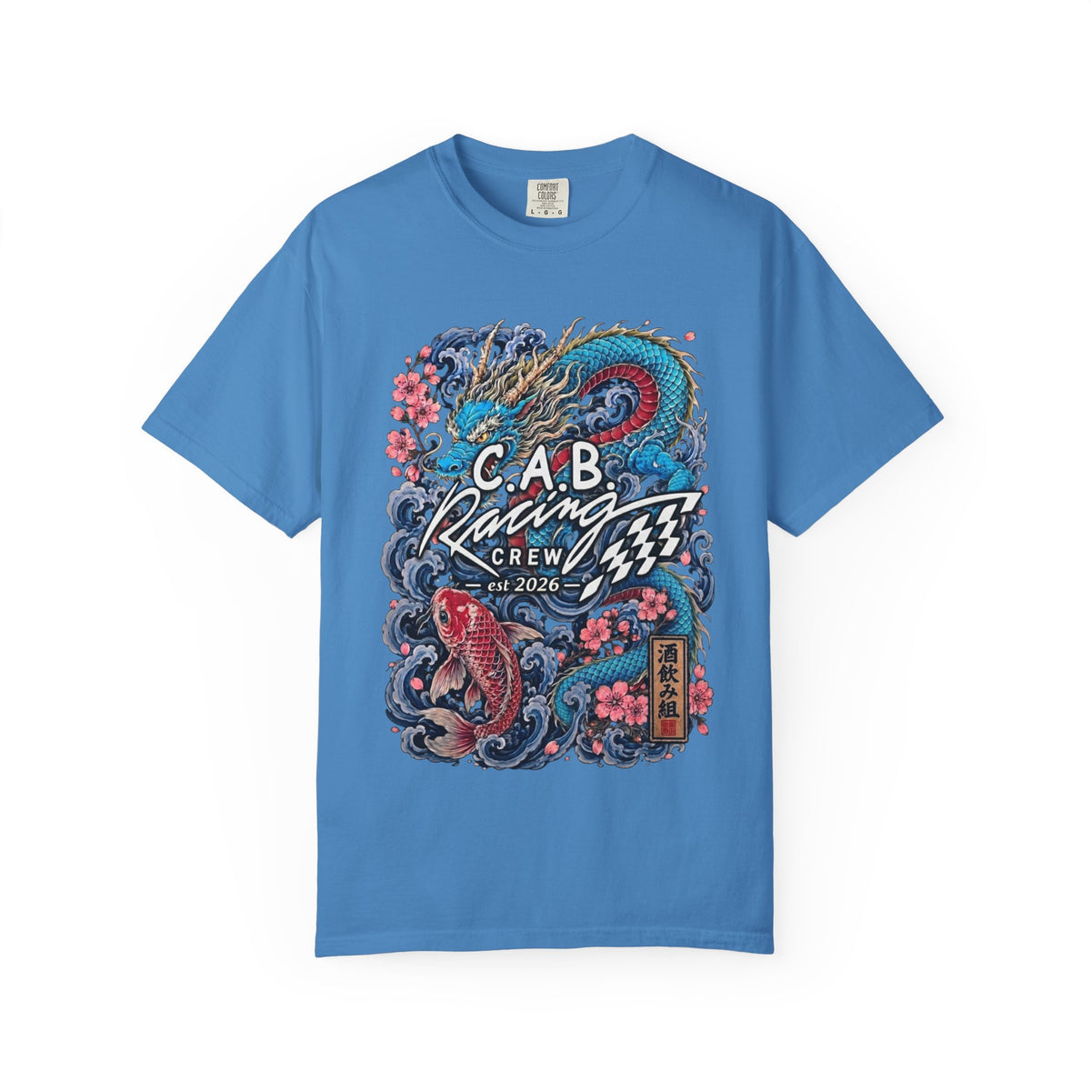 C.A.B. Racing Crew - "Blue Dragon & Koi" Graphic Tee