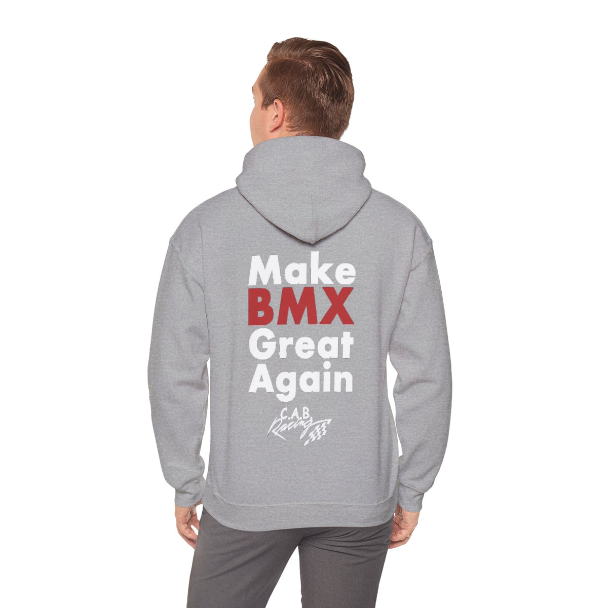 C.A.B. Racing Crew Hoodie - "Make BMX Great Again" Graphic Sweatshirt