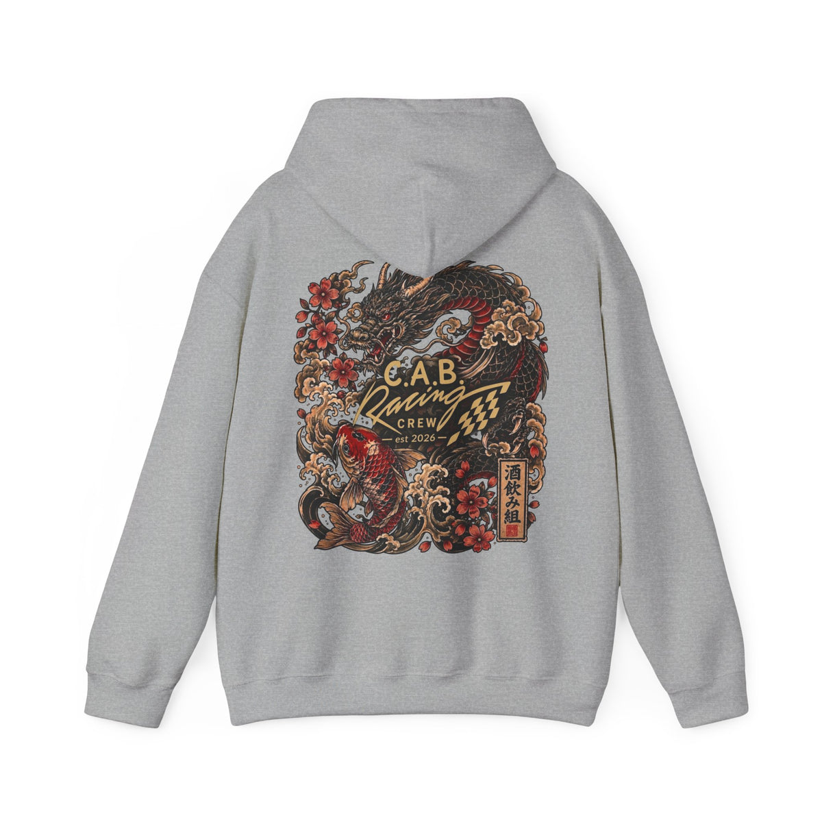 C.A.B Racing Crew Hoodie — Koi & Dragon Japanese Streetwear