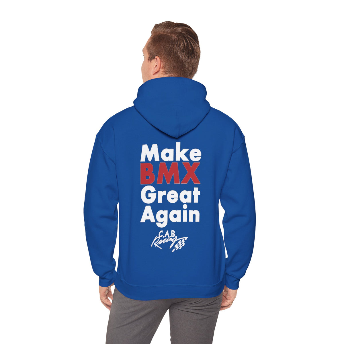 C.A.B. Racing Crew Hoodie - "Make BMX Great Again" Graphic Sweatshirt