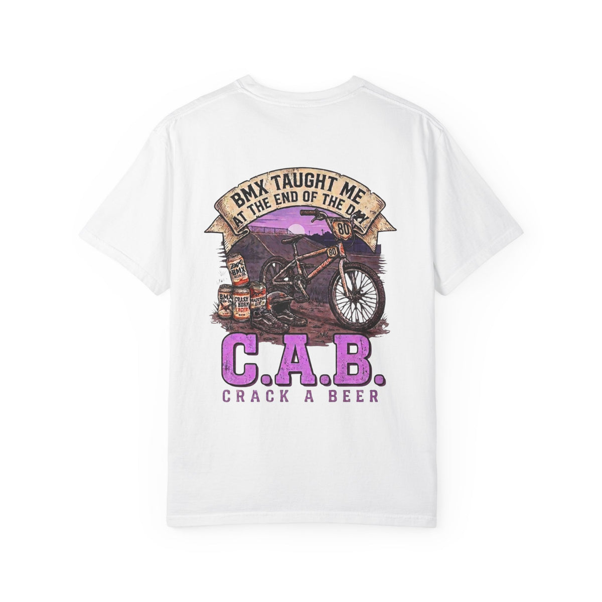 C.A.B. Racing Crew T-Shirt — "BMX Taught me" BMX Racing Graphic Tee