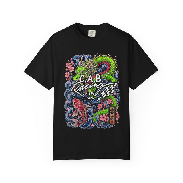 C.A.B. Racing Crew — "Green Dragon & Koi" Graphic tee