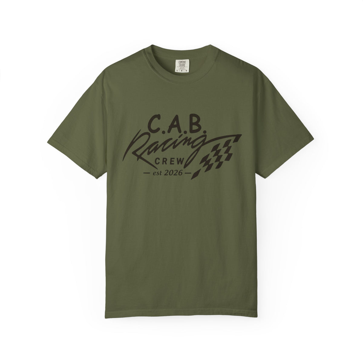 Racing Crew T-Shirt — C.A.B. Racing Helmet Graphic Tee