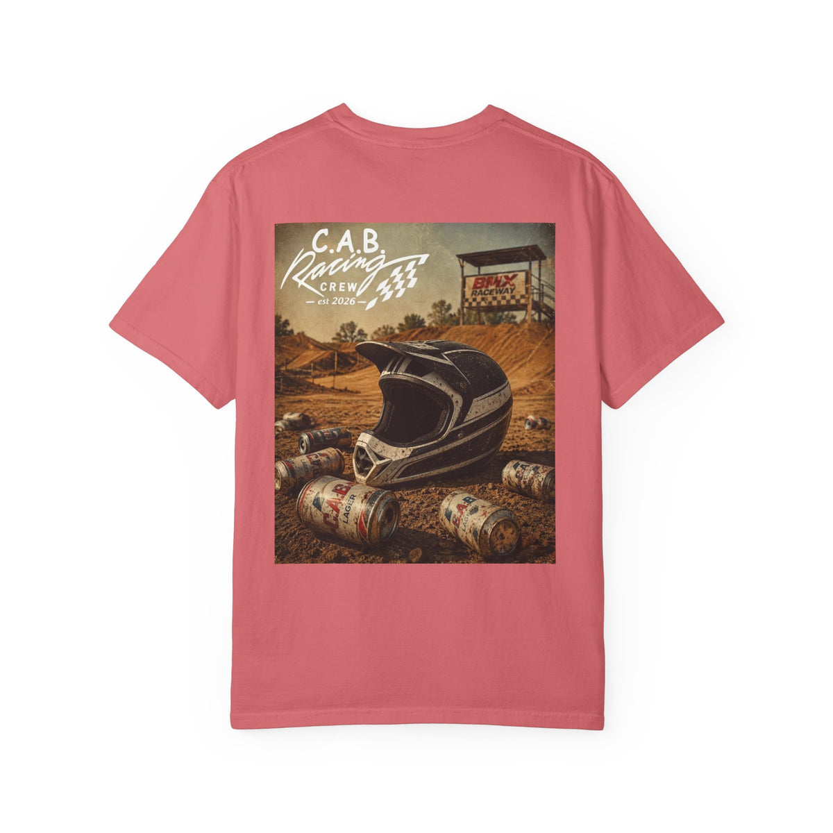 Racing Crew T-Shirt — C.A.B. Racing Helmet Graphic Tee