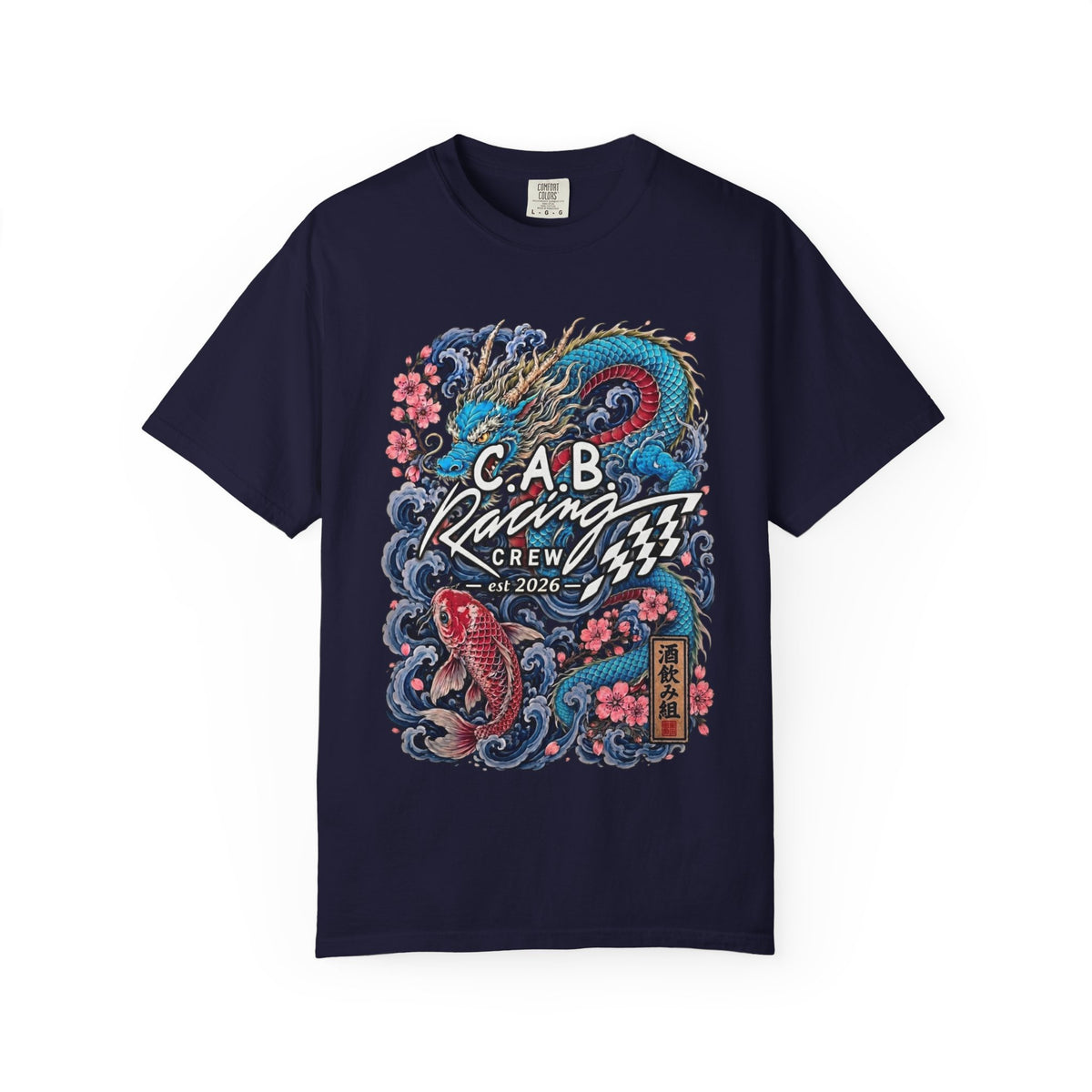 C.A.B. Racing Crew - "Blue Dragon & Koi" Graphic Tee