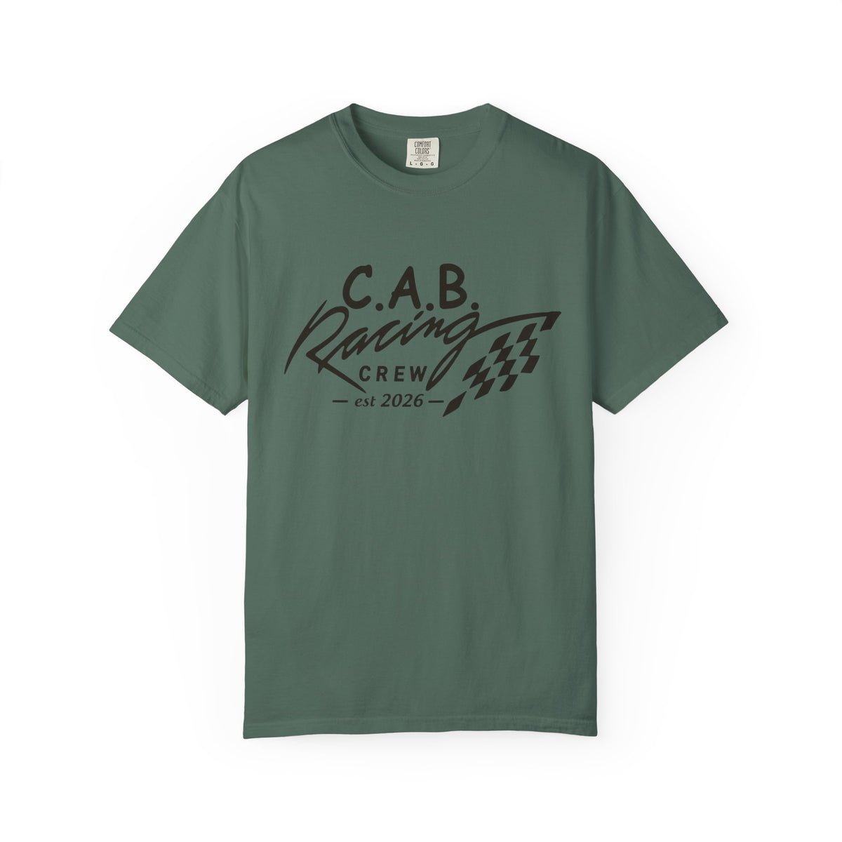 Racing Crew T-Shirt — C.A.B. Racing Helmet Graphic Tee