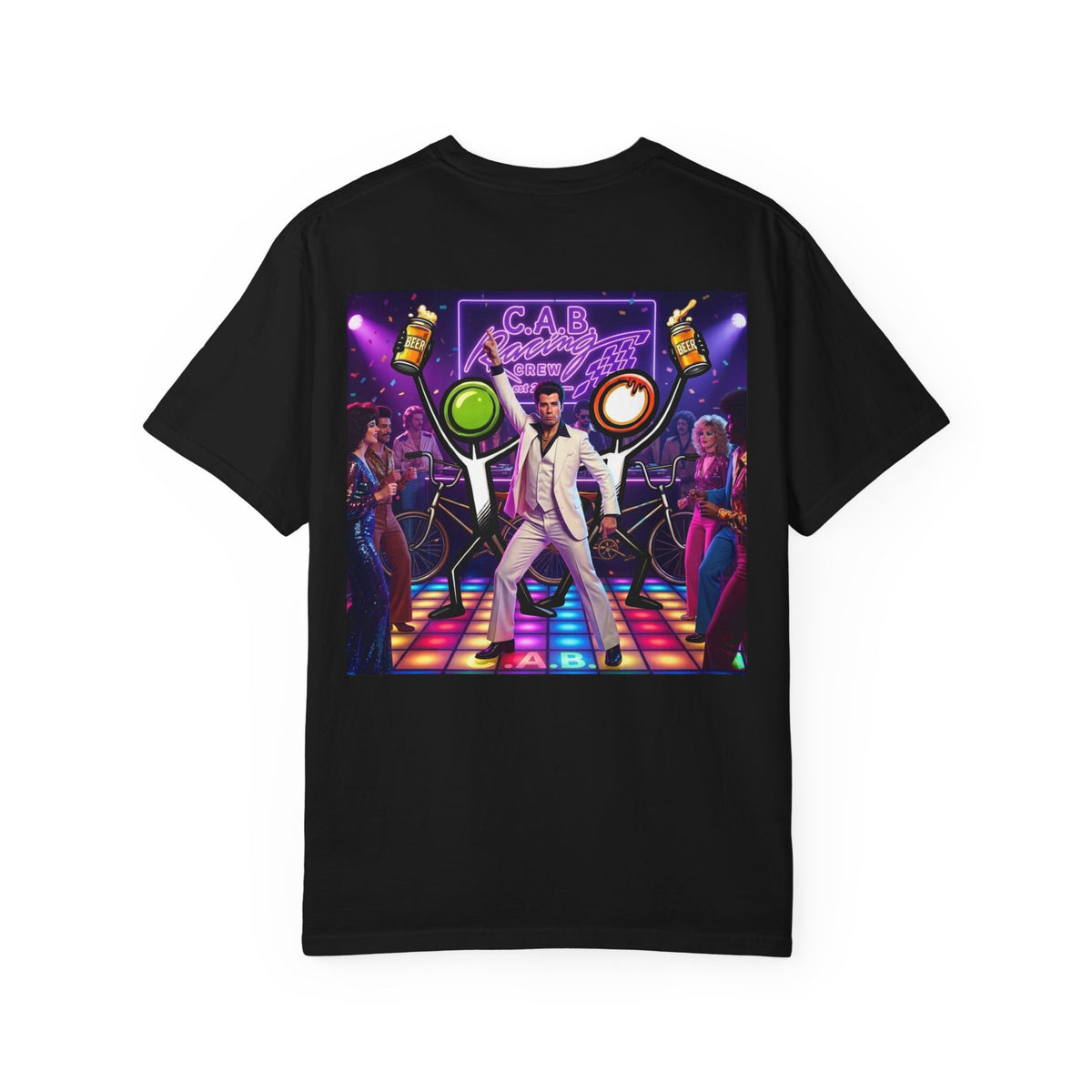 C.A.B. Racing Crew T-Shirt — "Night Fever" Graphic Tee