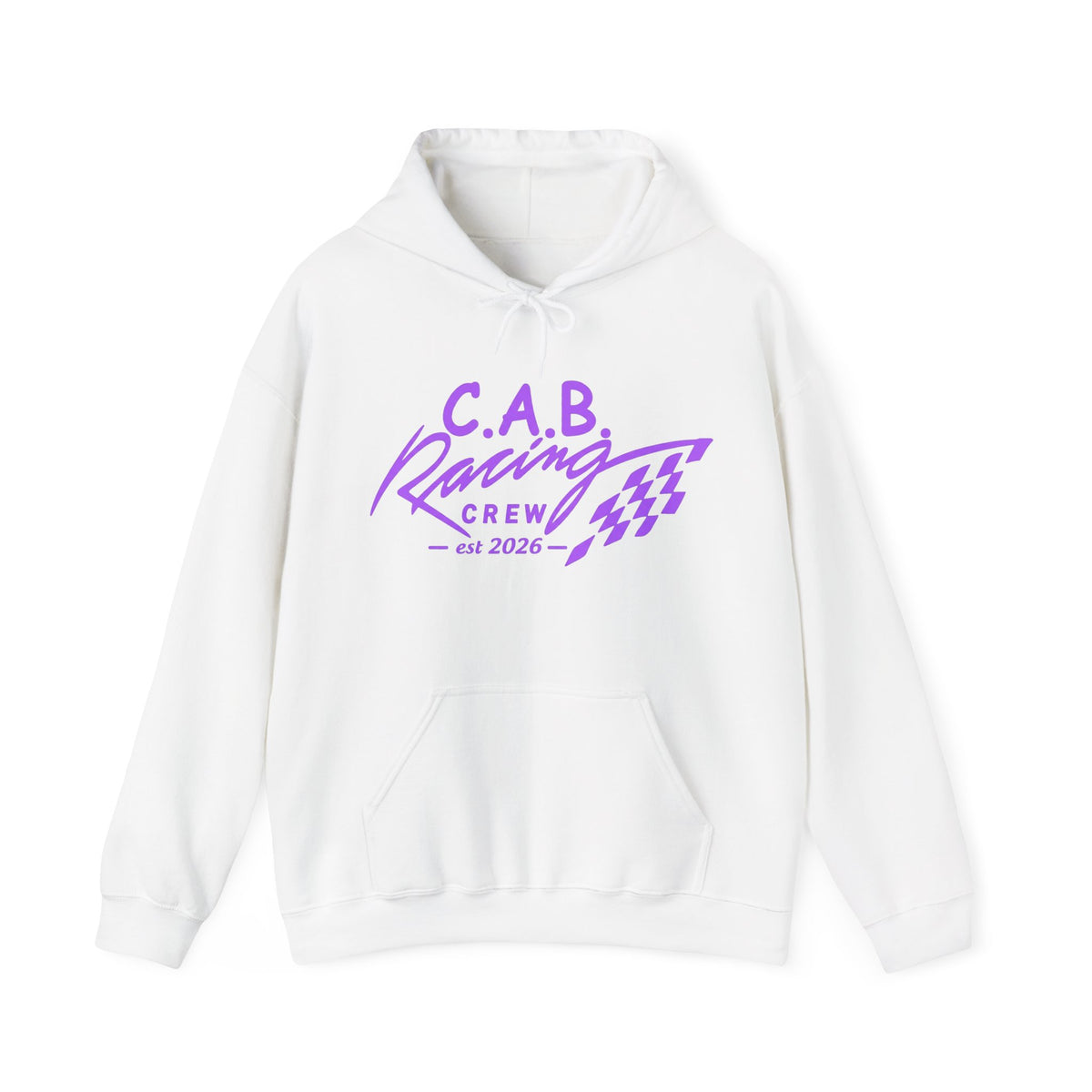 CAB Racing Crew Hoodie – Purple Checkered Flag Pullover