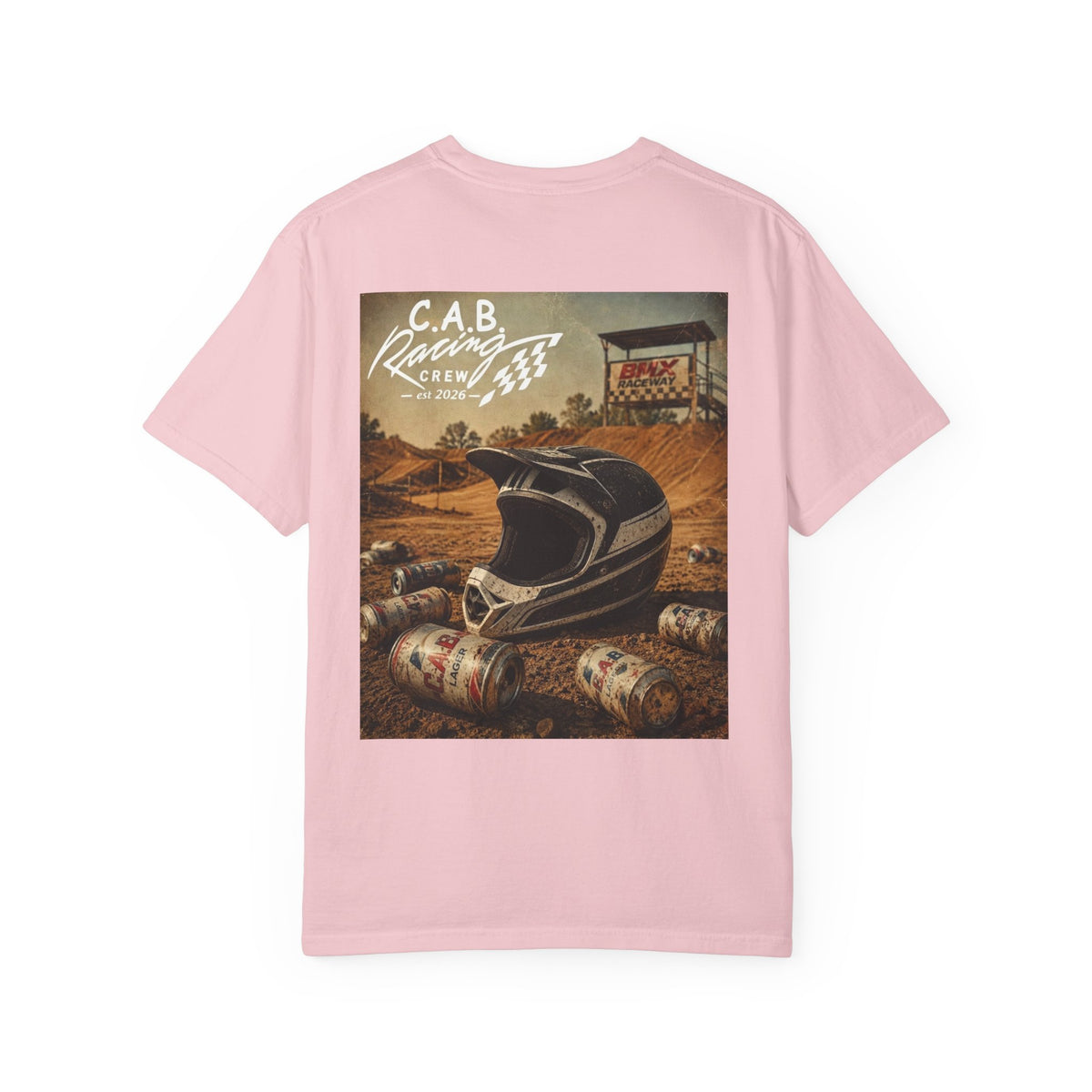 Racing Crew T-Shirt — C.A.B. Racing Helmet Graphic Tee