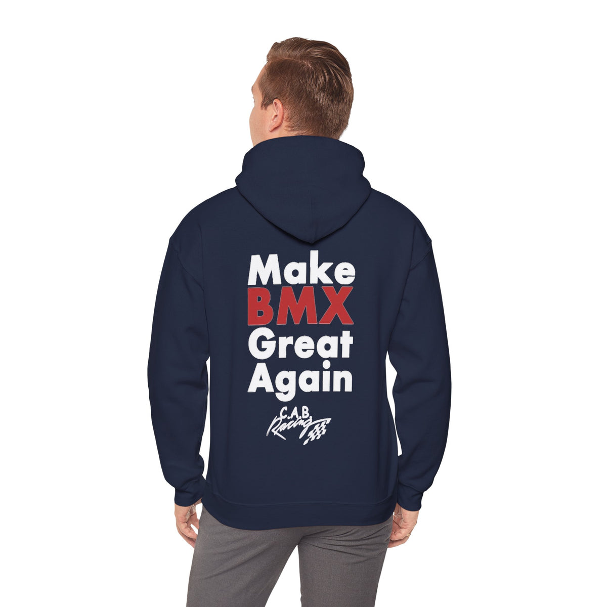 C.A.B. Racing Crew Hoodie - "Make BMX Great Again" Graphic Sweatshirt