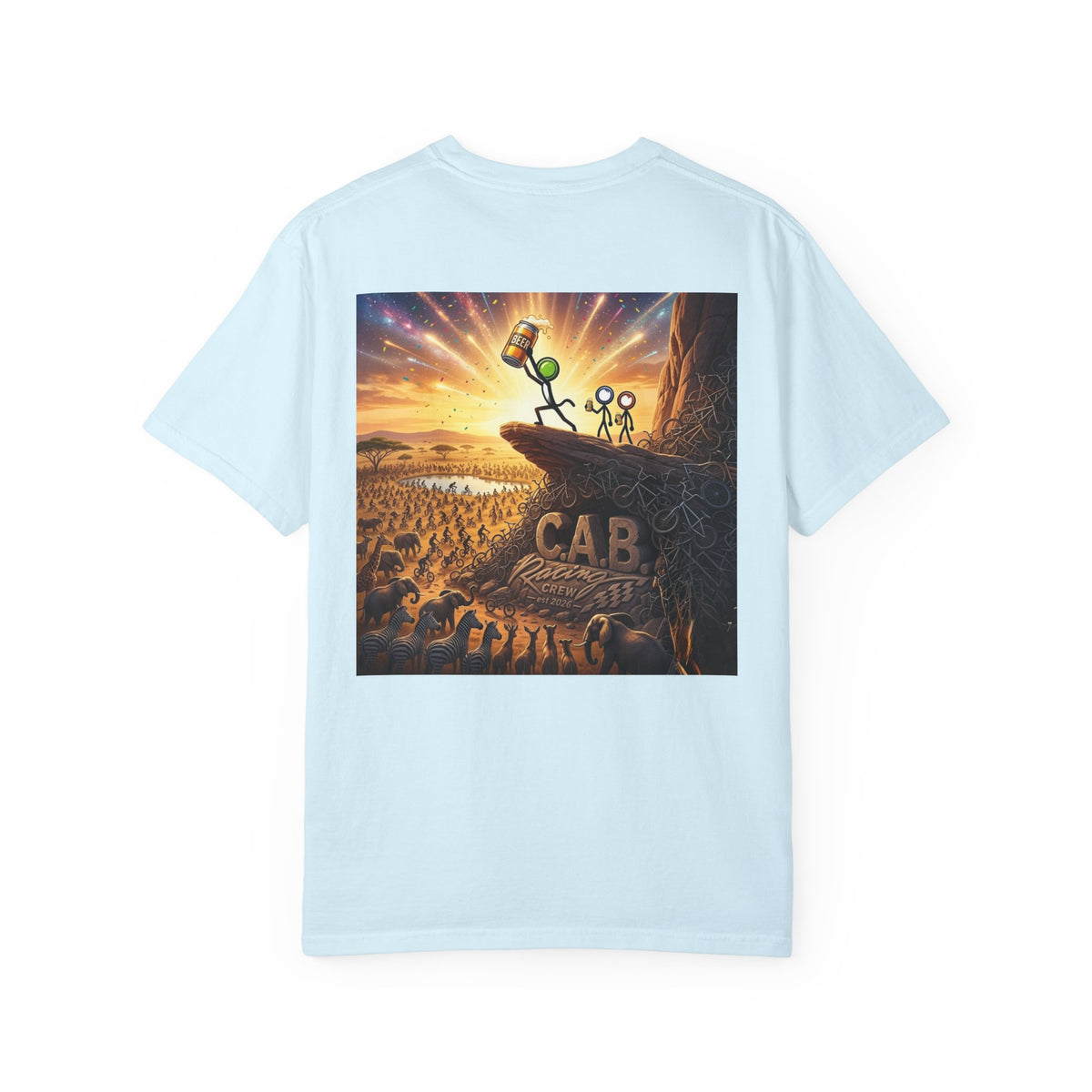 Racing Crew T-Shirt — "C.A.B. Racing Crew - Beer King" Graphic Tee