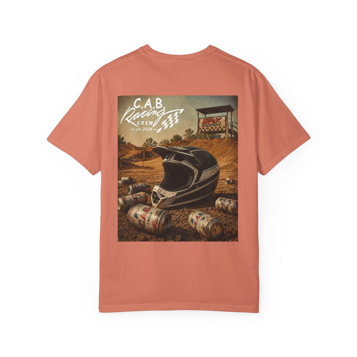Racing Crew T-Shirt — C.A.B. Racing Helmet Graphic Tee