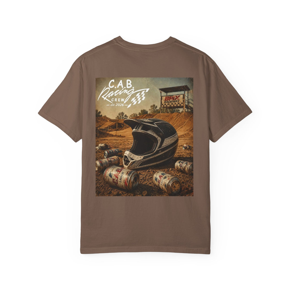 Racing Crew T-Shirt — C.A.B. Racing Helmet Graphic Tee
