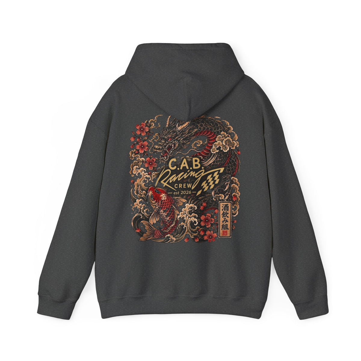 C.A.B Racing Crew Hoodie — Koi & Dragon Japanese Streetwear