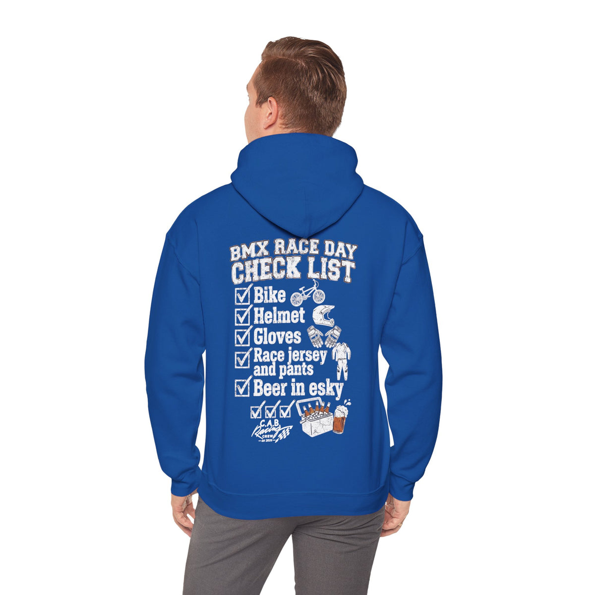C.A.B. Racing Crew Hoodie — "BMX Race Day Checklist" Graphic hoodie