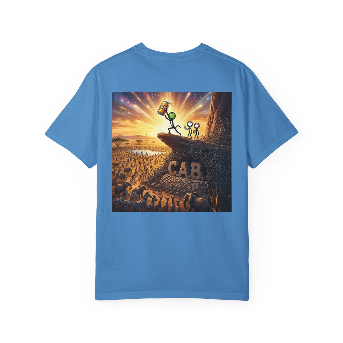 Racing Crew T-Shirt — "C.A.B. Racing Crew - Beer King" Graphic Tee