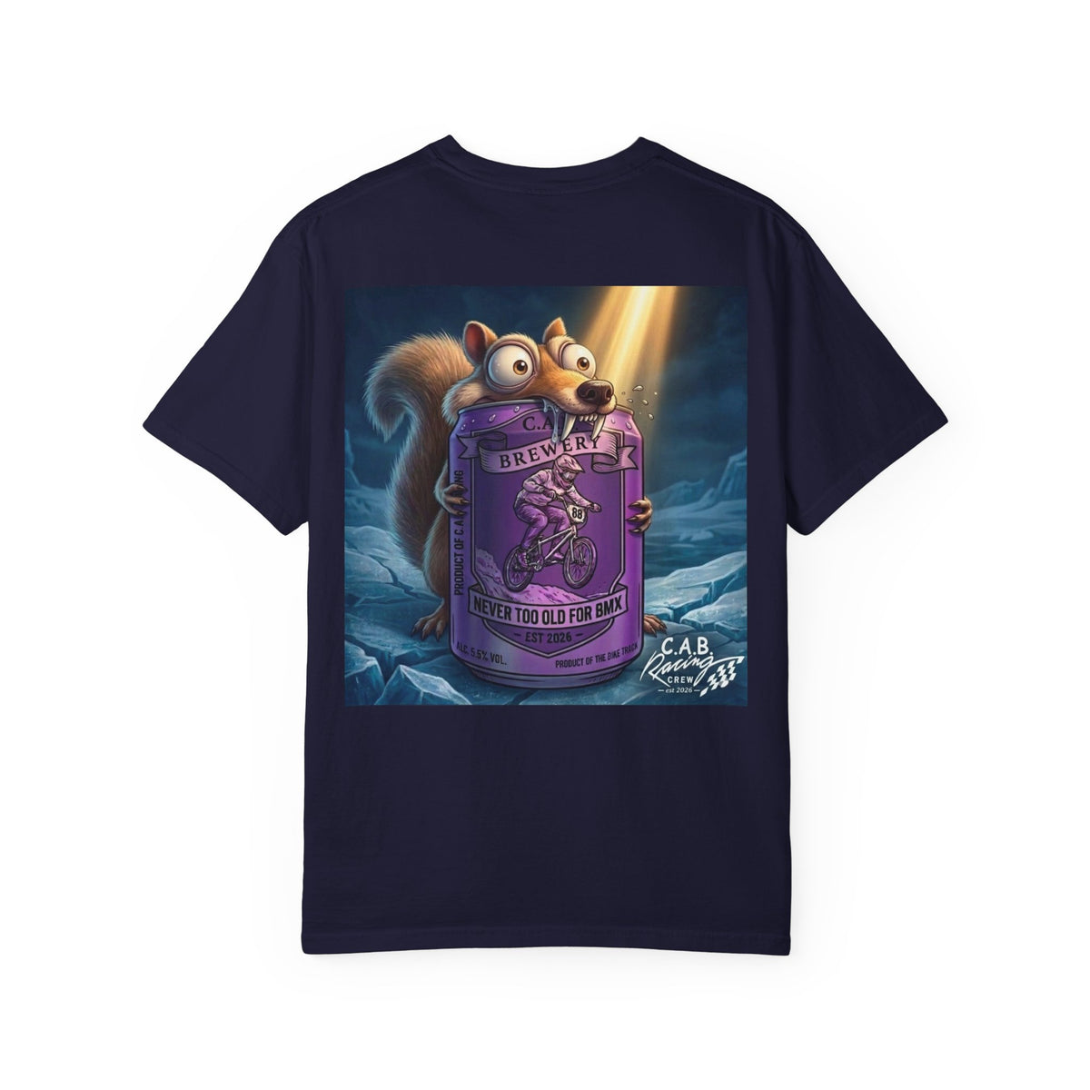Racing Crew T-Shirt — “C.A.B Racing Crew” Squirrel Graphic Tee
