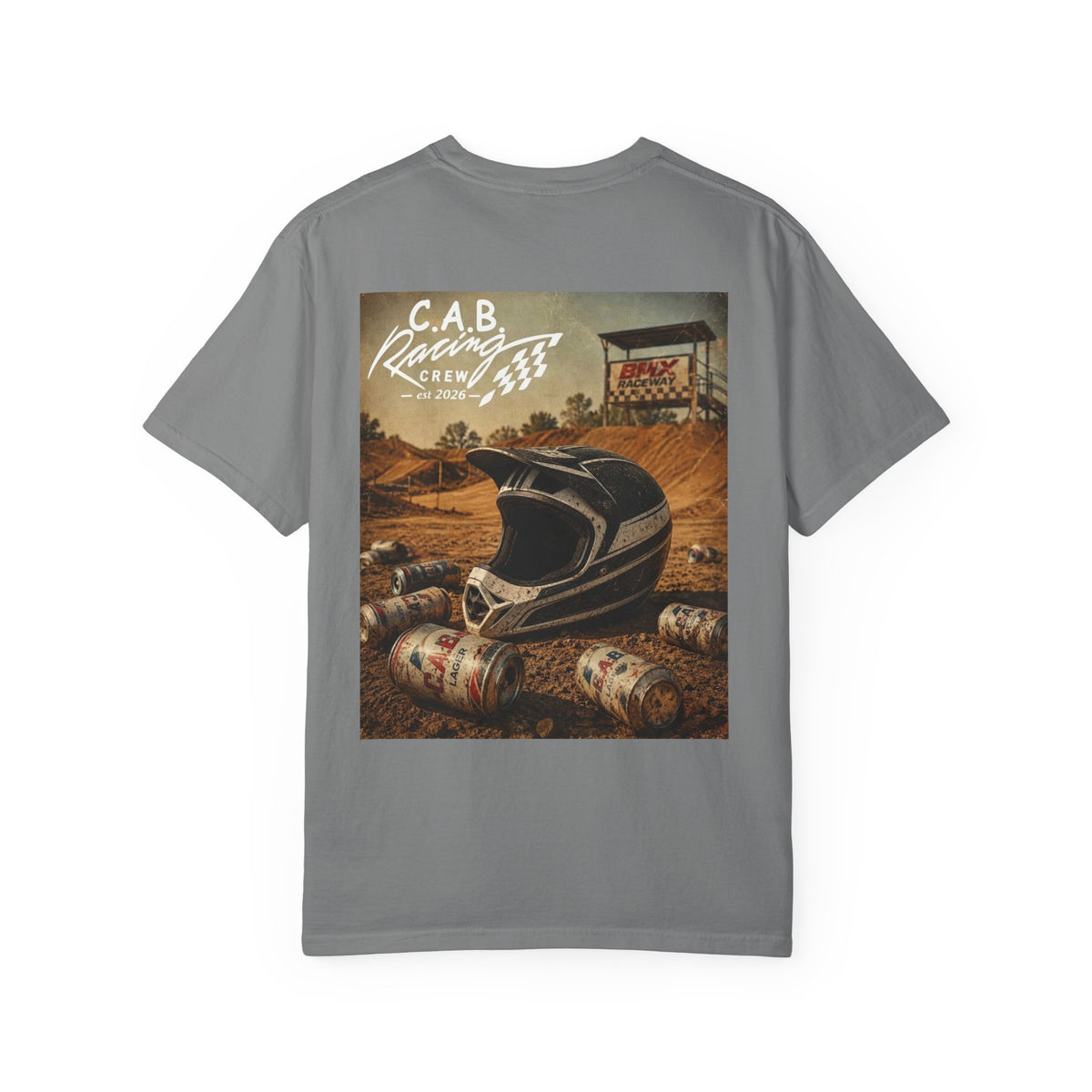 Racing Crew T-Shirt — C.A.B. Racing Helmet Graphic Tee