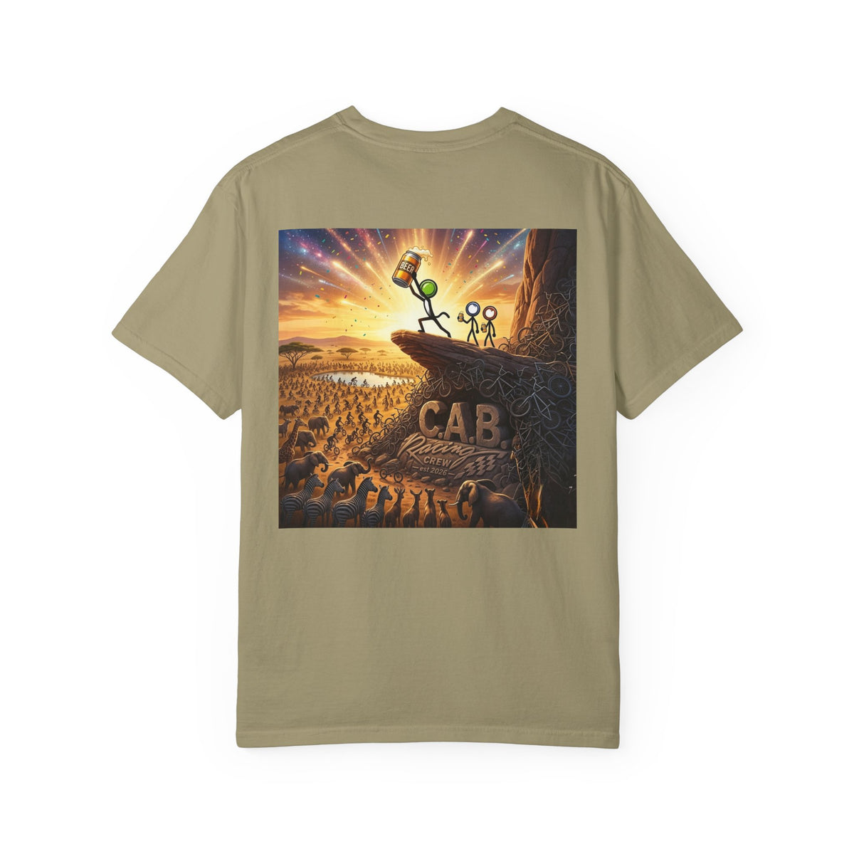 Racing Crew T-Shirt — "C.A.B. Racing Crew - Beer King" Graphic Tee