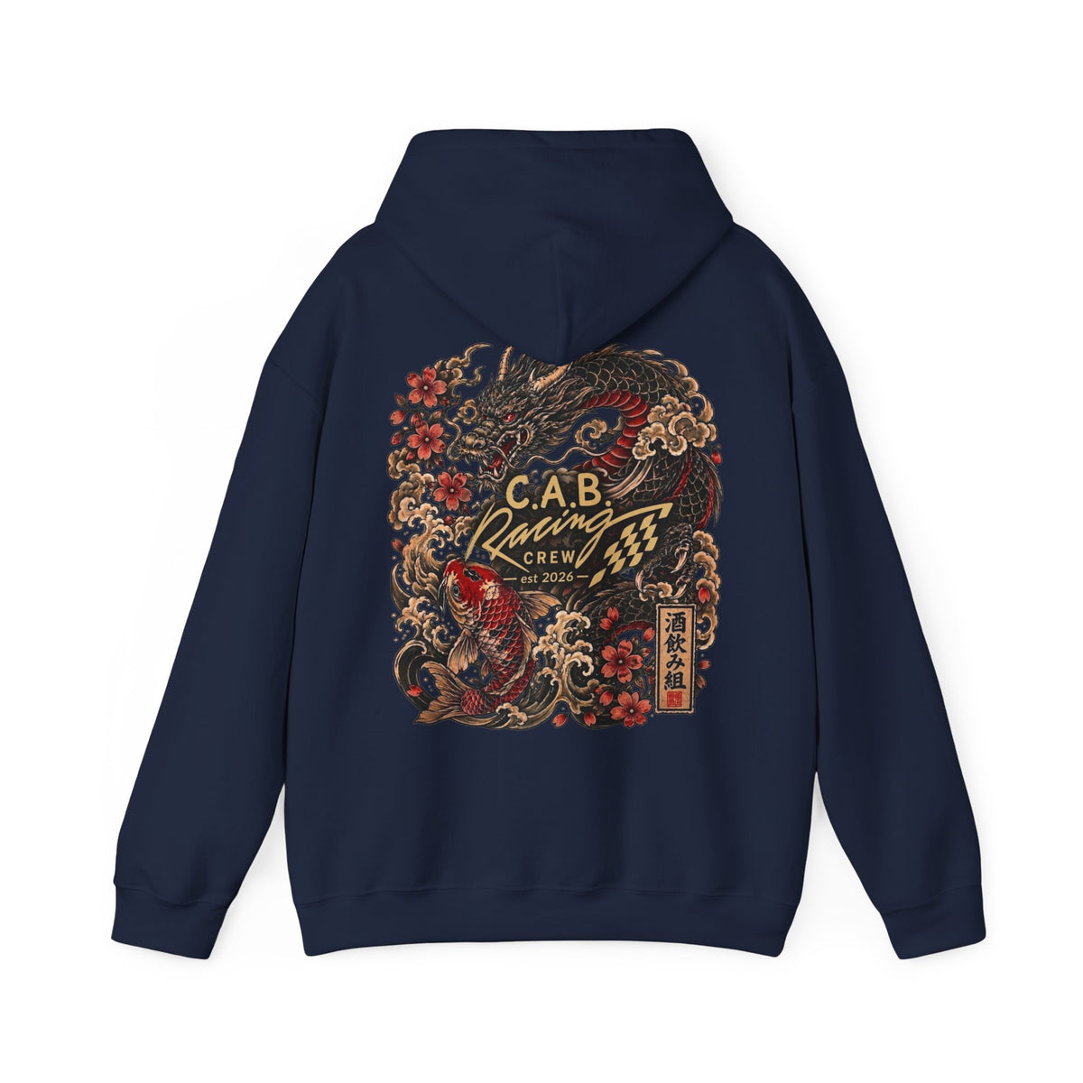 C.A.B Racing Crew Hoodie — Koi & Dragon Japanese Streetwear
