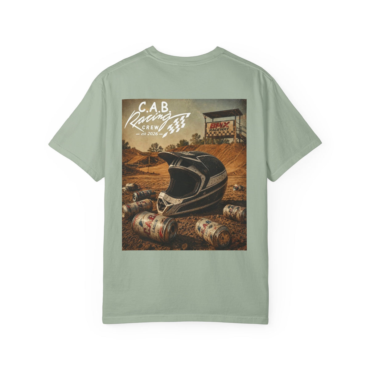 Racing Crew T-Shirt — C.A.B. Racing Helmet Graphic Tee